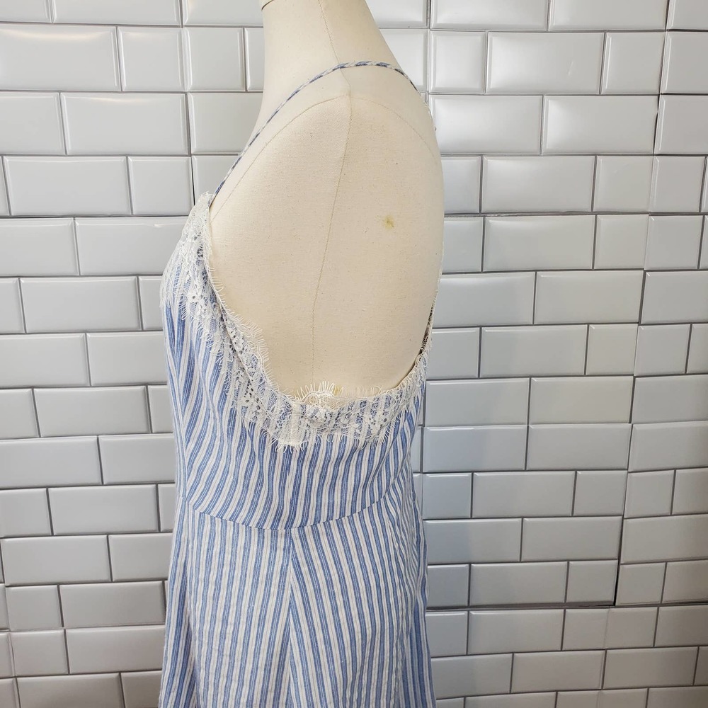LUSH | BOUTIQUE IVY & LEO STRIPED LACE SUNDRESS SLIP DRESS WOMEN'S LARGE NWT - Picture 6 of 17